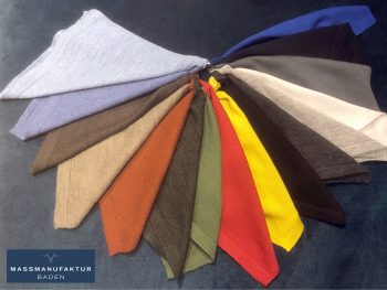 In diesen Farben können Sie unsere maßgefertigten Merinoprodukte bestellen